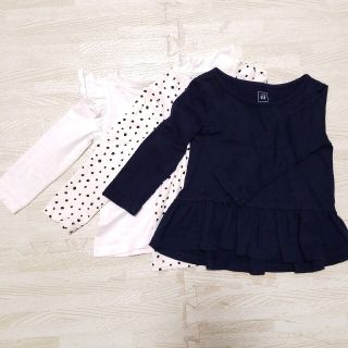 ベビーギャップ(babyGAP)の長袖Tシャツ 3枚セット 80cm(Ｔシャツ)