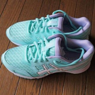 アシックス(asics)のASICS アシックス キッズシューズ ２２ｃｍ　ミントブルー(スニーカー)