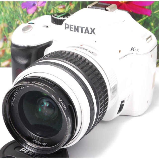 PENTAX(ペンタックス)の❤人気のホワイトカラー❤高画質・高機能❤軽量コンパクト❤️ペンタックス K-x スマホ/家電/カメラのカメラ(デジタル一眼)の商品写真