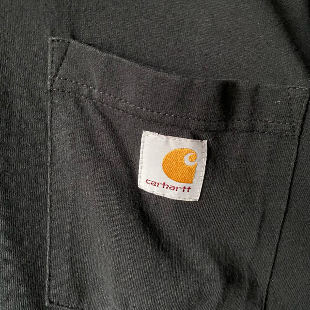 carhartt(カーハート)のCARHARTT ポケット ロンT 超ビッグサイズ 2XL〜 黒 ブラック メンズのトップス(Tシャツ/カットソー(七分/長袖))の商品写真