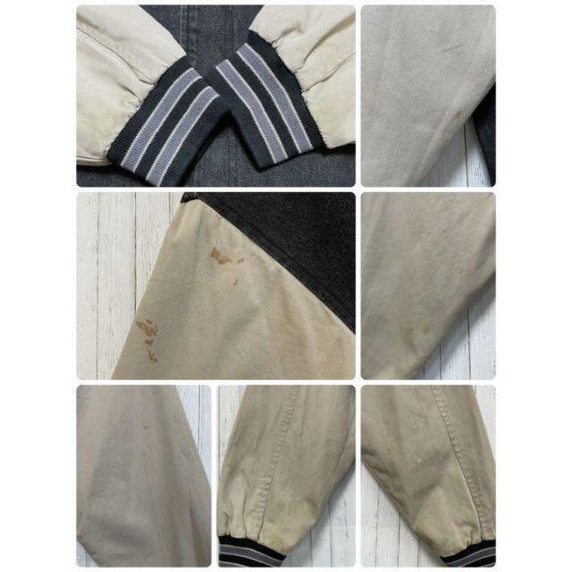 PORT AUTHORITY ブラックデニムジャケット　スタジャン　刺繍　L メンズのジャケット/アウター(Gジャン/デニムジャケット)の商品写真
