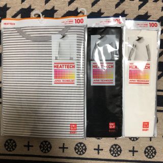 ユニクロ(UNIQLO)のヒートテック　長袖・半袖セット　100(下着)