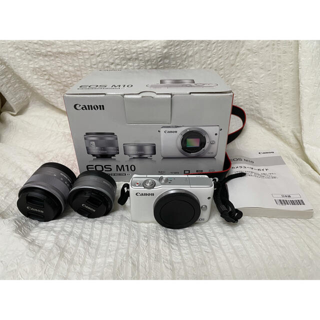 Canon(キヤノン)の【うましお様専用】Canon 一眼レフカメラ　EOS M10  WH  スマホ/家電/カメラのカメラ(ミラーレス一眼)の商品写真