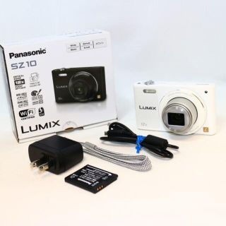 パナソニック(Panasonic)の★極上美品★ Panasonic DMC-SZ10 ホワイト(コンパクトデジタルカメラ)