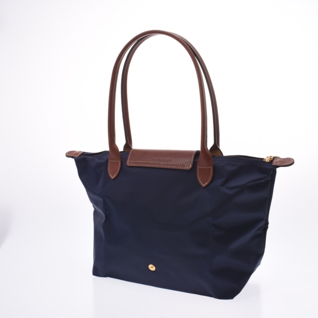 LONGCHAMP(ロンシャン)のロンシャン  ル プリアージュ ロング S トートバッグ ネイビー/茶 レディースのバッグ(トートバッグ)の商品写真