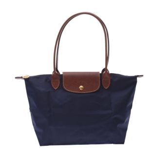 ロンシャン(LONGCHAMP)のロンシャン  ル プリアージュ ロング S トートバッグ ネイビー/茶(トートバッグ)