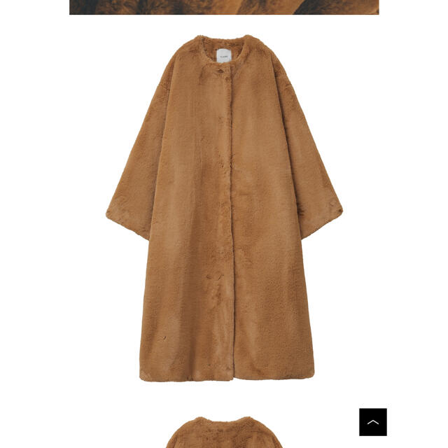 STUDIOUS(ステュディオス)のNO COLLAR LICO FUR COAT CLANE クラネ レディースのジャケット/アウター(ロングコート)の商品写真