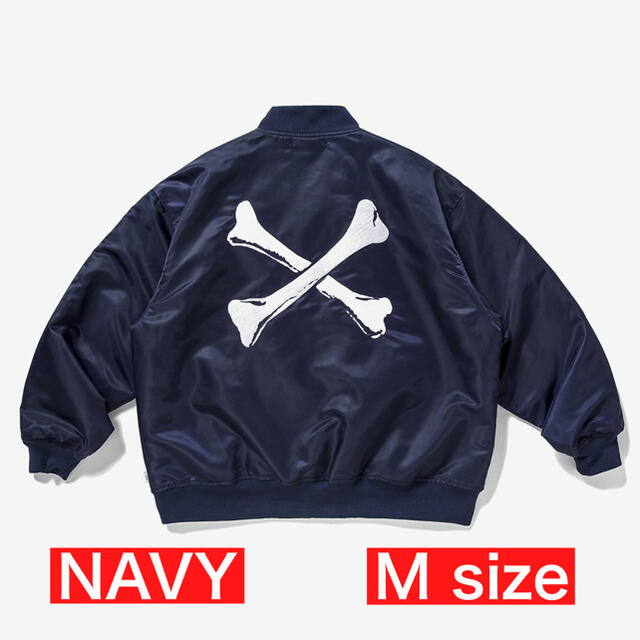 WTAPS TEAM JACKET NYLON TWILL NAVY M