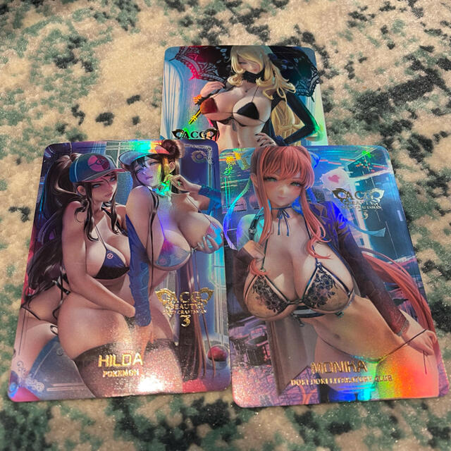 キラカード セクシー ポケモン ヒルダ トウコ メイ シロナ ドキドキ文芸部 エンタメ/ホビーのアニメグッズ(カード)の商品写真
