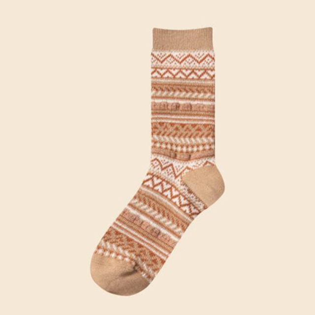 靴下 レディース 3足セット クルーソックス 厚地 綿混 厚手 ローゲージ 秋 レディースのレッグウェア(ソックス)の商品写真