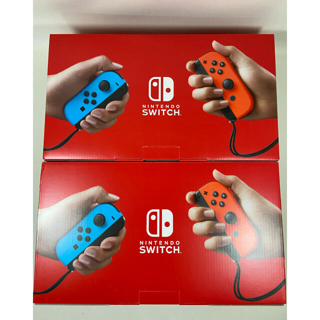 Nintendo Switch(ニンテンドースイッチ)の【新品】Nintendo Switch ネオン 2台 エンタメ/ホビーのゲームソフト/ゲーム機本体(家庭用ゲーム機本体)の商品写真