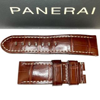 パネライ(PANERAI)の【美品】パネライ 純正 アリゲーターベルト　ルミノール 44mm 尾錠用(レザーベルト)