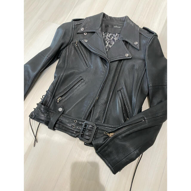 レディース美品ROEN ロエン ライダース ジャケット ヒス lgb
