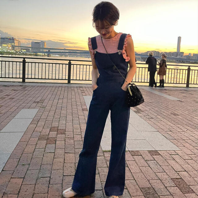 bibiy ROXY DENIM SALOPETTE (BLUE） レディースのパンツ(サロペット/オーバーオール)の商品写真