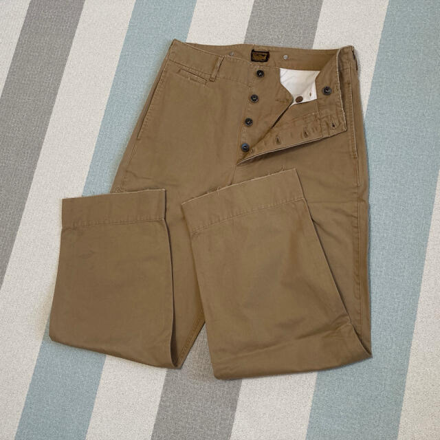 チノパン　茶色✖️英文字　　79 Dickies チノパン Dickies/ディッキーズ 中津川吾郎コラボ 1939