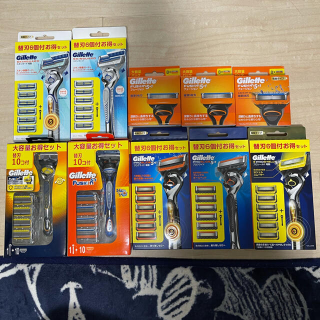 入荷中 たかさん専用 新品 ジレットフュージョン5 1 本体 替刃10枚