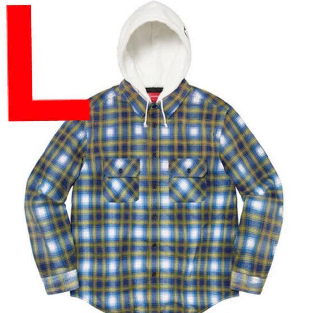 Supreme Hooded Flannel Zip Up Shirt