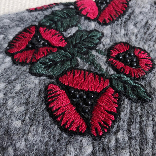 mina perhonen - ミナペルホネン jardin 刺繍 アルパカウール ニット