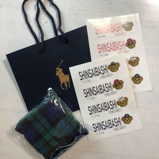 ポロラルフローレン(POLO RALPH LAUREN)のポロラルフローレン☆エコバッグ☆シール2枚☆紙袋セット☆ショップ☆ベア☆ポニー(日用品/生活雑貨)