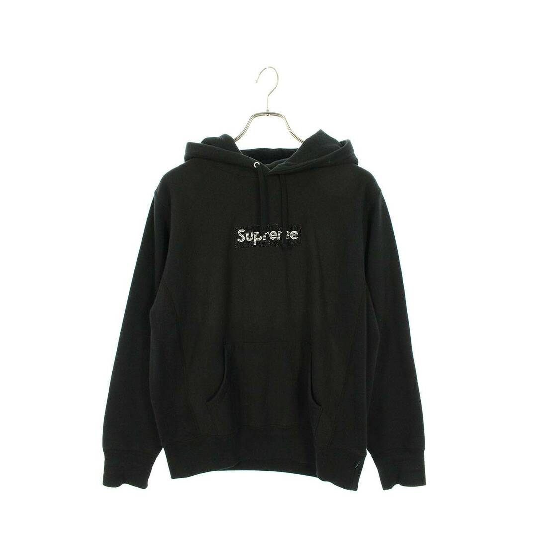 シュプリーム 19SS Swarovski Box Logo Hooded Sweatshirt  スワロフスキーボックスロゴフーデットスウェットパーカー メンズ S | フリマアプリ ラクマ