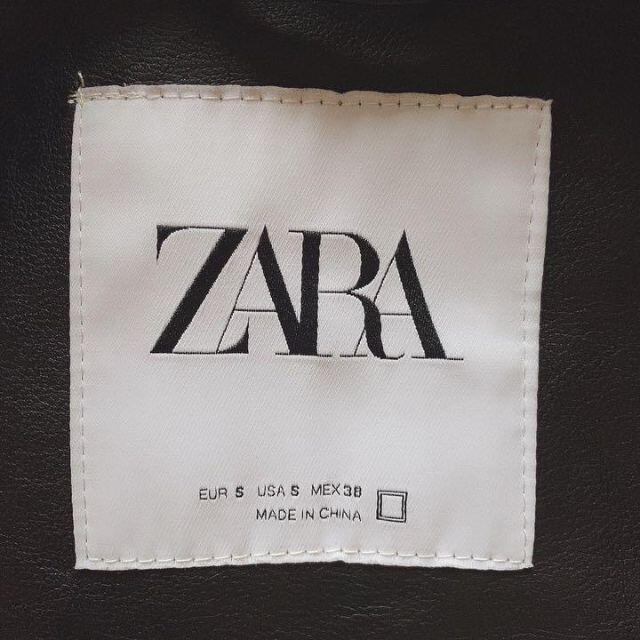 ZARA(ザラ)のZARA ザラ エコレザーライダースジャケット メンズのジャケット/アウター(ライダースジャケット)の商品写真