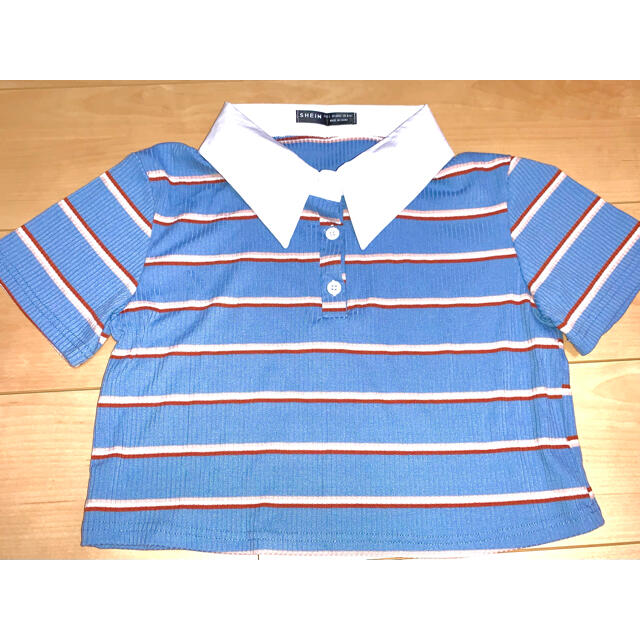 クロップド Tシャツ ボーダー レディースのトップス(Tシャツ(半袖/袖なし))の商品写真
