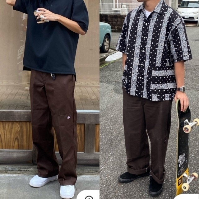 Dickies(ディッキーズ)の新品 ディッキーズ USモデル ダブルニー ワークパンツ ダークブラウン W34 メンズのパンツ(ワークパンツ/カーゴパンツ)の商品写真