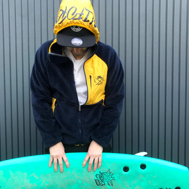 あったかい♡LUSSO SURF フリースジャケット　yellow Lサイズ☆ | フリマアプリ ラクマ