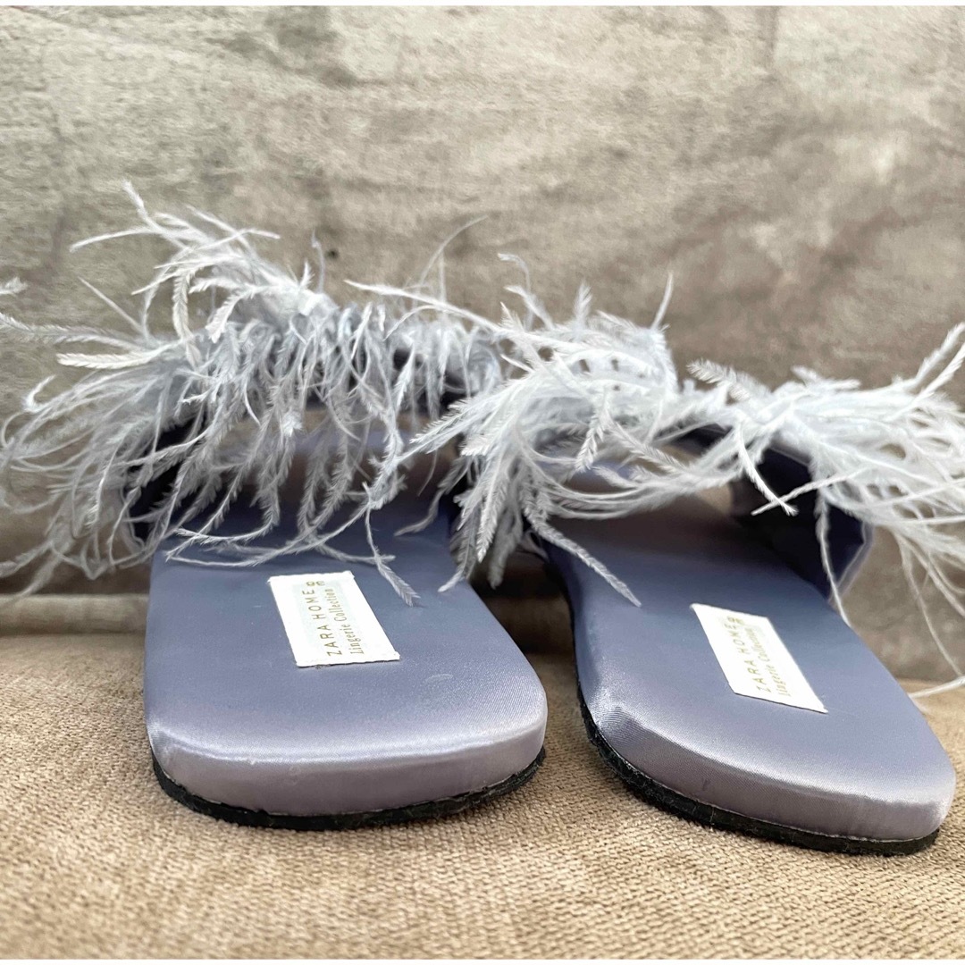 ZARA HOME - 38 ZARA HOME シャギーふわふわ ルーム スリッパの ZARA HOME - 38 ZARA HOME シャギーふわふわ ルーム スリッパの