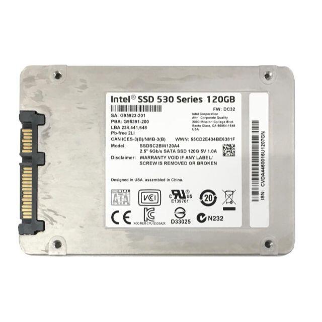 RY-288-Intel 120GB SSD 2.5インチ 厚み7㎜ 2点 2