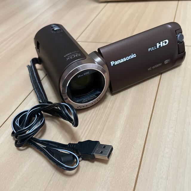 【美品】Panasonic HC-W580M ブラウンビデオカメラ