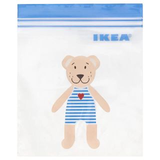 イケア(IKEA)のIKEA ジップロック　ISTAD イースタード　くま　ブルー(収納/キッチン雑貨)