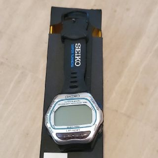 ジャンク品 SEIKO★SUPER RUNNERS ブラック(腕時計(デジタル))