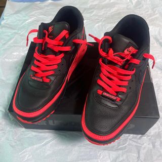 ナイキ(NIKE)のUNDEFEATED × NIKE AIR MAX 90 BLACK/RED(スニーカー)