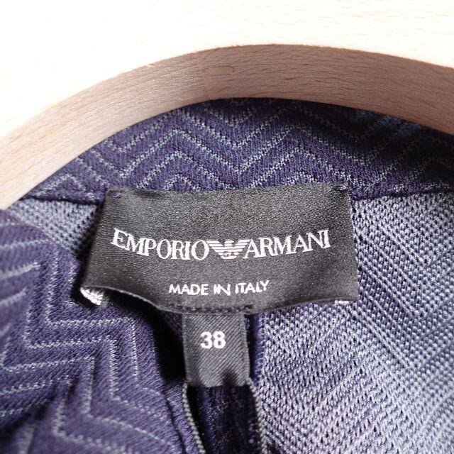 Emporio Armani(エンポリオアルマーニ)のEMPORIO ARMANI　リボン付きジャケット　レディース　ネイビー レディースのジャケット/アウター(ノーカラージャケット)の商品写真