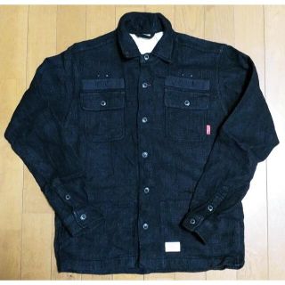 ダブルタップス(W)taps)の08aw WTAPS BUDS ウールシャツ 黒 S 激レア(ミリタリージャケット)