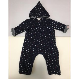 プチバトー(PETIT BATEAU)のプチバトー　カバーオール　12m74ｾﾝﾁ(カバーオール)