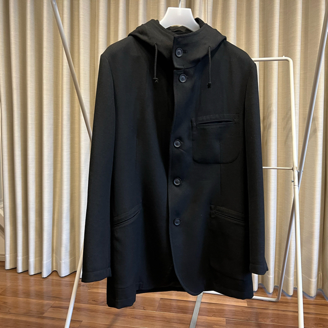 Yohji Yamamoto(ヨウジヤマモト)のヨウジヤマモト アーミーギャバ フード付ジャケット メンズのジャケット/アウター(テーラードジャケット)の商品写真