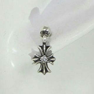 クロムハーツ(Chrome Hearts)の確実正規品☆超美品☆CHROME HEARTS☆タイニードロップピアスwダイヤ(ピアス(片耳用))