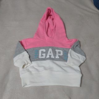 ベビーギャップ(babyGAP)のGAP パーカー 若干裏起毛 女の子 80cm(トレーナー)