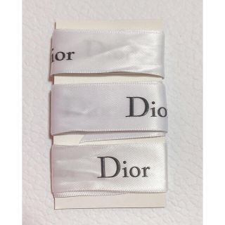 ディオール(Dior)のDior ラッピングリボン ホワイト 3本(ラッピング/包装)