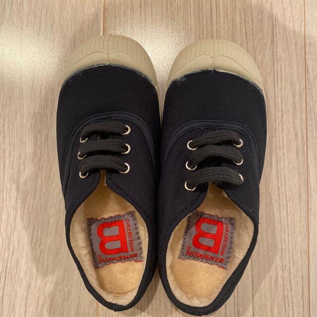 BENSIMON(ベンシモン)のベンシモン　26  日本限定　スニーカー　ネイビー　キャンバス　ボア素材　 キッズ/ベビー/マタニティのキッズ靴/シューズ(15cm~)(スニーカー)の商品写真