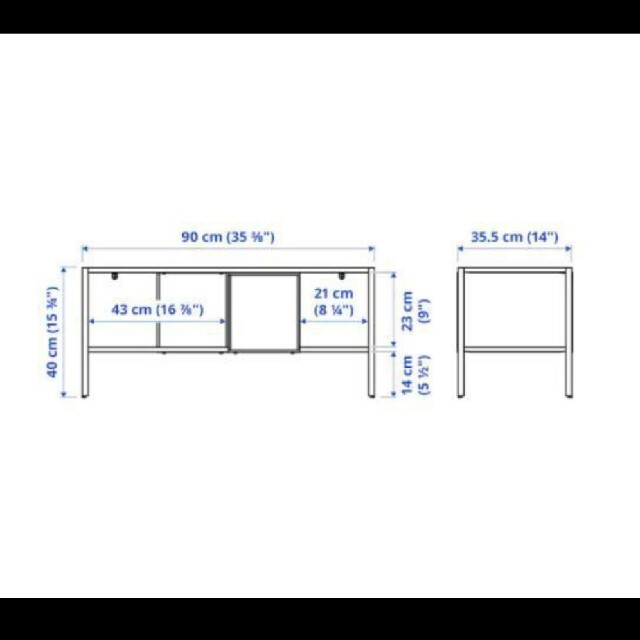 IKEA(イケア)の【新商品】イケア　ＩＫＥＡ　テレビ台,　メタル/ホワイト　　★新品・送料込み インテリア/住まい/日用品の収納家具(リビング収納)の商品写真