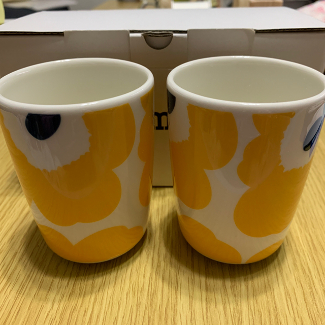 未使用　marimekko UNIKKO ウニッコ 湯呑み　イエロー　２個