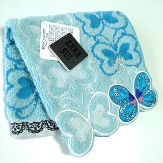 アナスイ(ANNA SUI)のアナスイ　タオルハンカチ　25×25cm　ブルー／水色　＋ピンクのセット(ハンカチ)