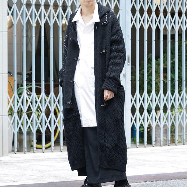 yohji yamamoto pour homme 18aw ニットロングコート-