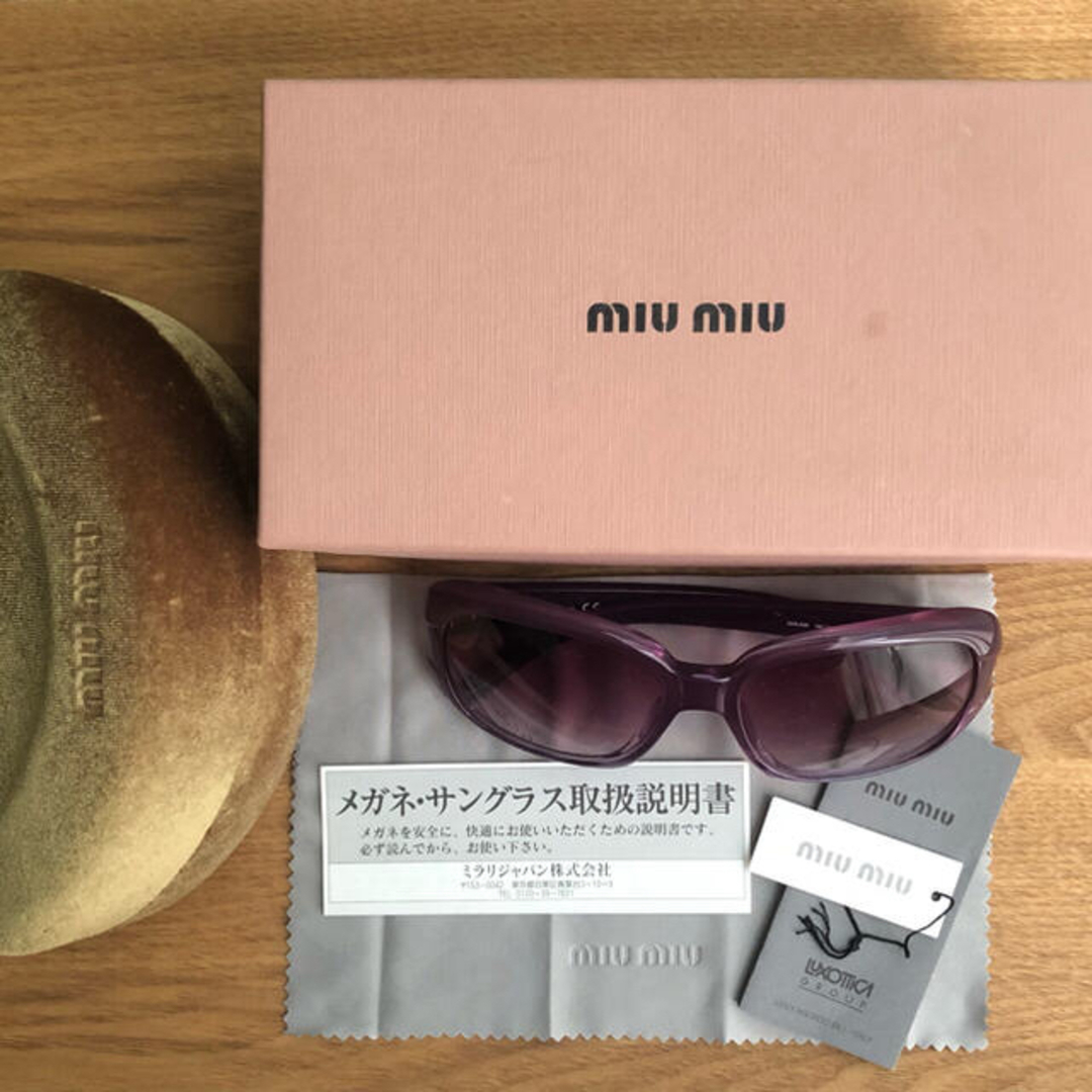 miumiu   miu miu サングラス パープルの通販 by H.｜ミュウミュウなら