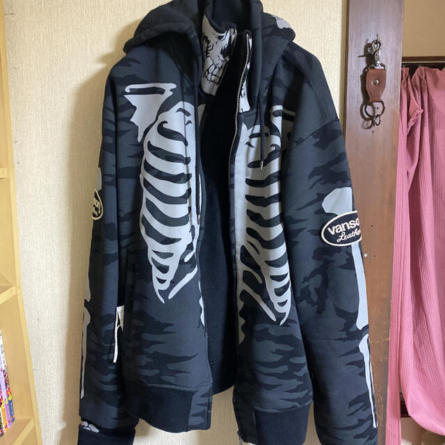 VANSON バンソン パーカー ZIP ヒューマンボーン ブラックカモ美品 ...