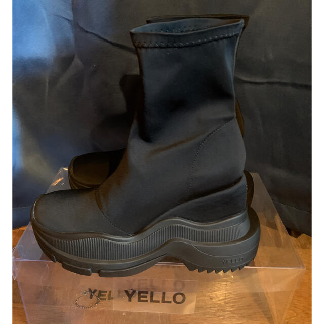 Yellow boots(イエローブーツ)のyello ダブルソールスニーカーブーツTOKYO BLACK サイズL レディースの靴/シューズ(ブーツ)の商品写真