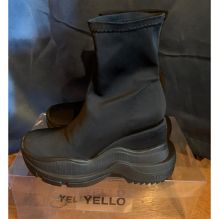 Yellow boots - yello ダブルソールスニーカーブーツTOKYO BLACK